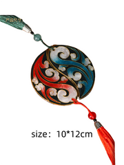 Cloisonné enamel pendants.