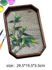 Enamel-colored glass trays