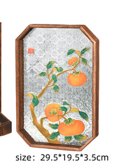 Enamel-colored glass trays