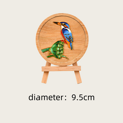 Cloisonné enamel coasters.